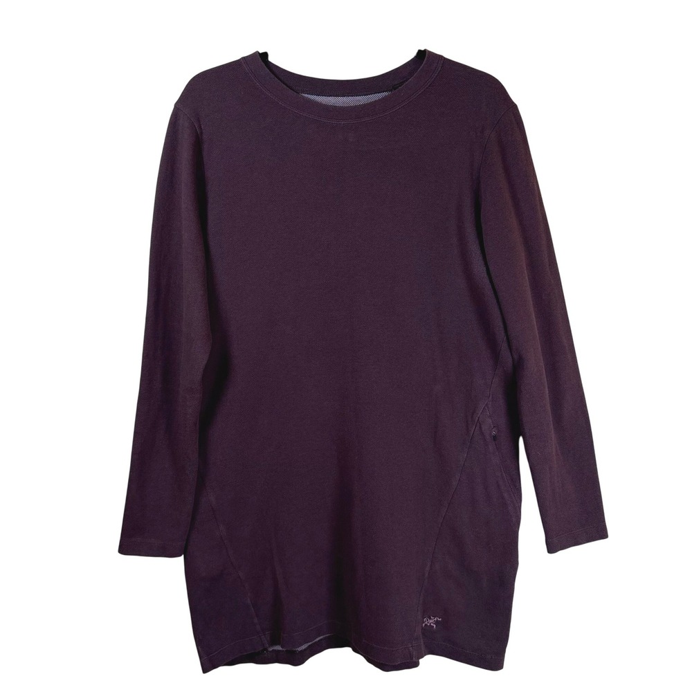Arc'teryx Sirrus Tunic Dress Women Medium Purple Cotton Blend Zip Pockets Casual